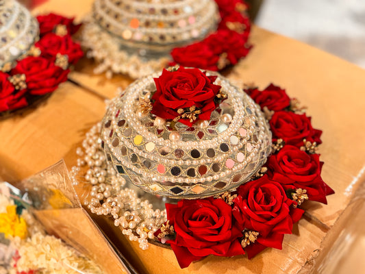 Floral with Pearls Churi Plate Design 2