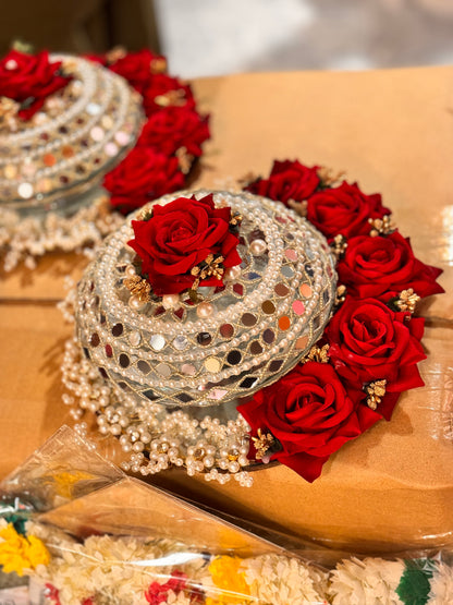 Floral with Pearls Churi Plate Design 2