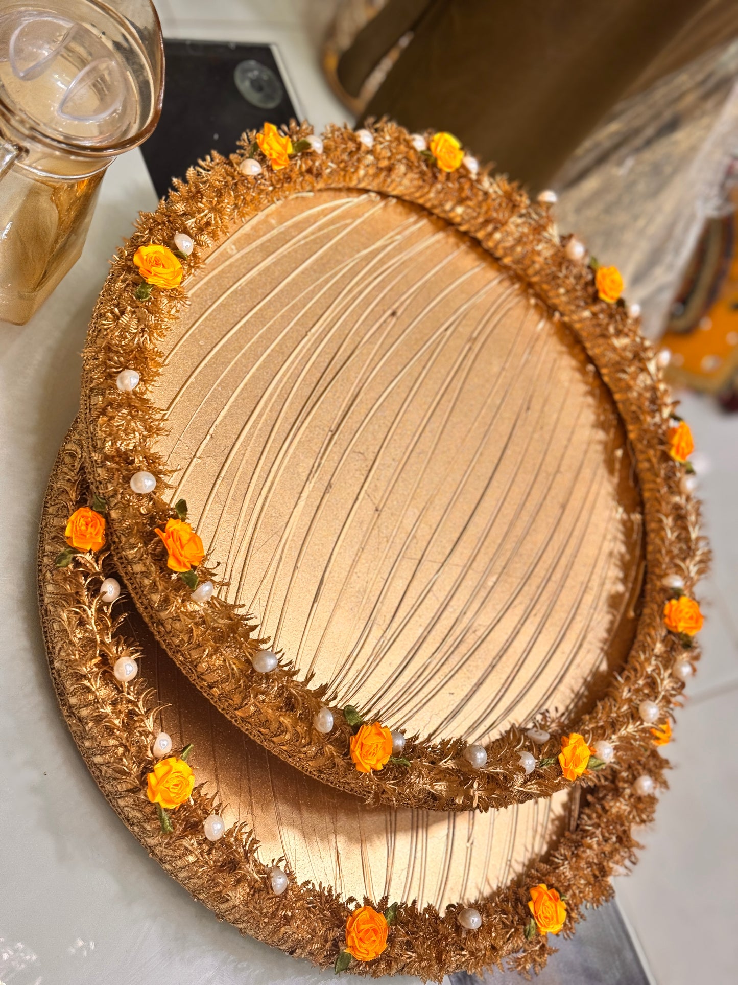 Gold Round Tray