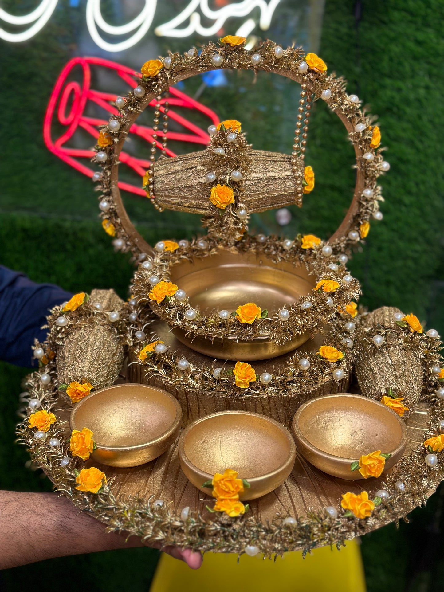 Gold Rasam Dholki Thaal