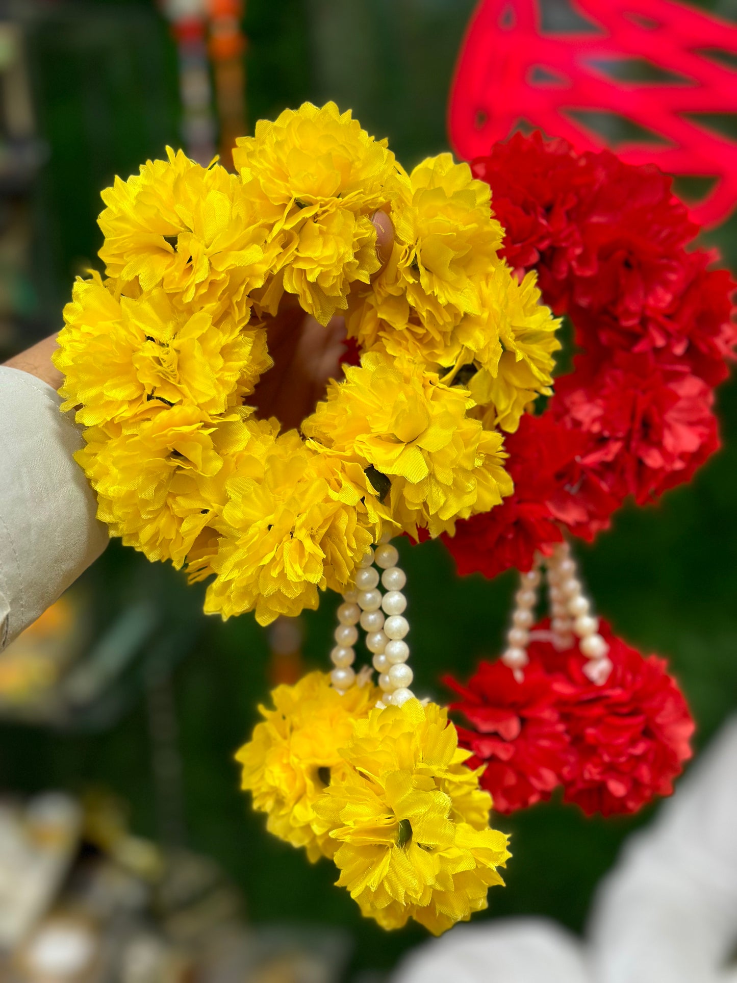 Pearl Flower Gajray Pair