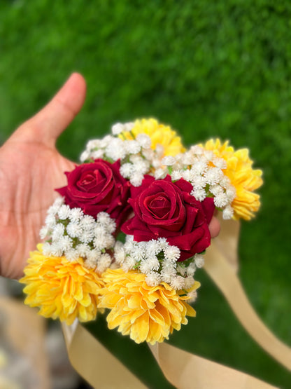 Velvet Floral Gajray Pair