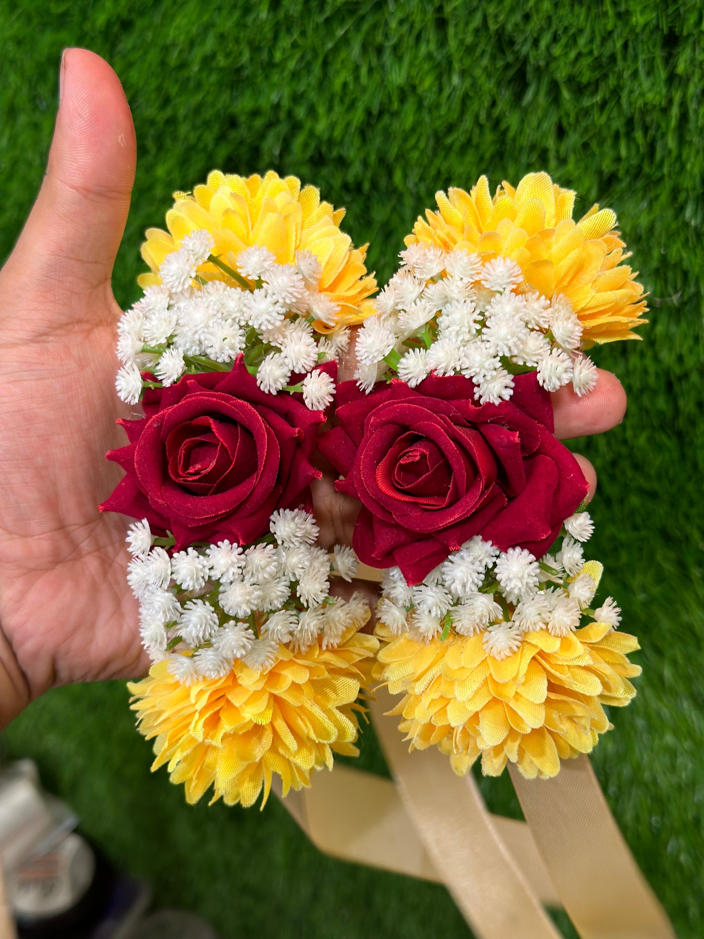Velvet Floral Gajray Pair