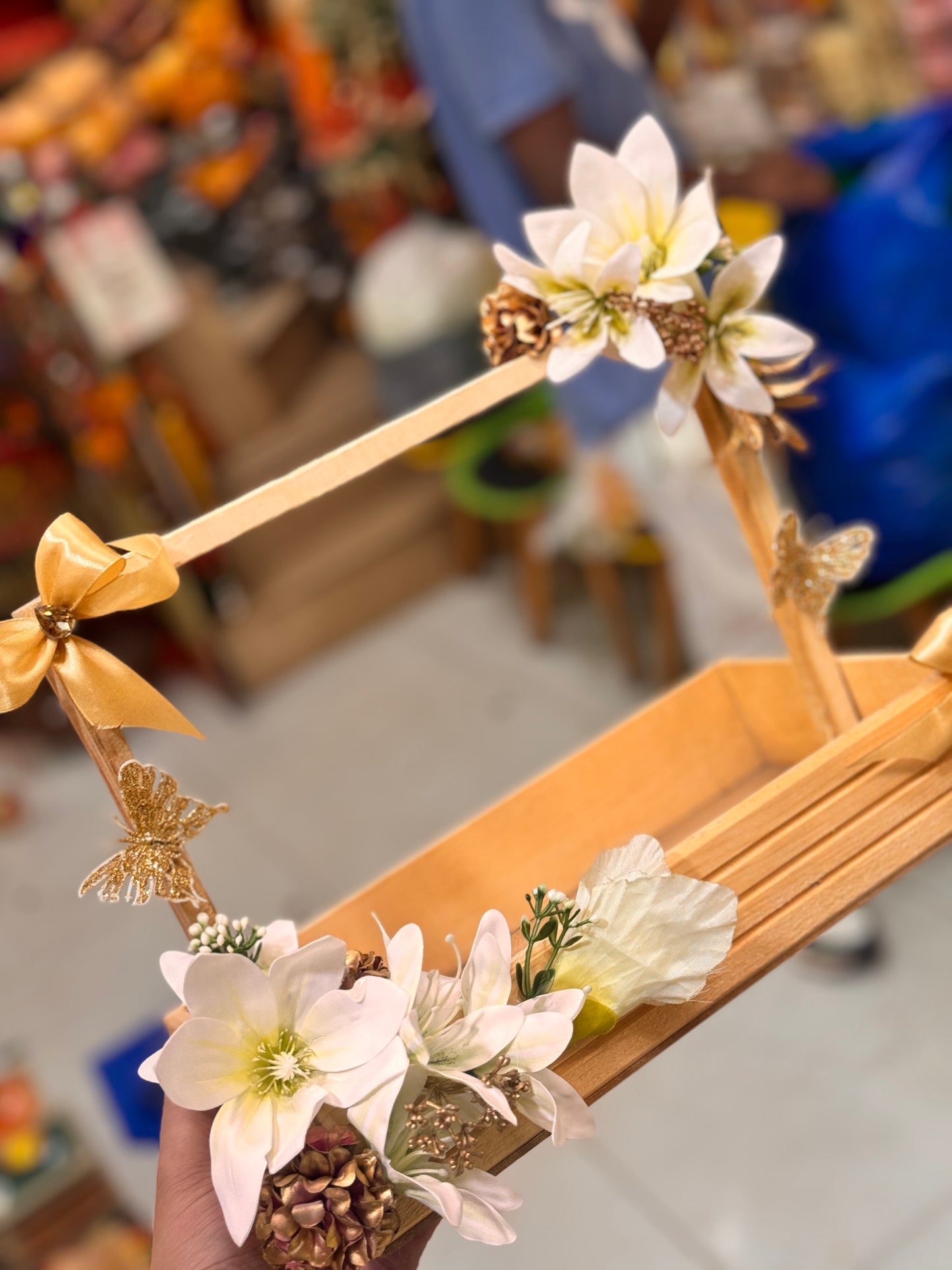 Wooden Floral Basket
