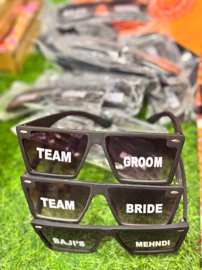 Team Bride and Groom Glasses