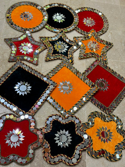 Velvet Mini Mirror Plates