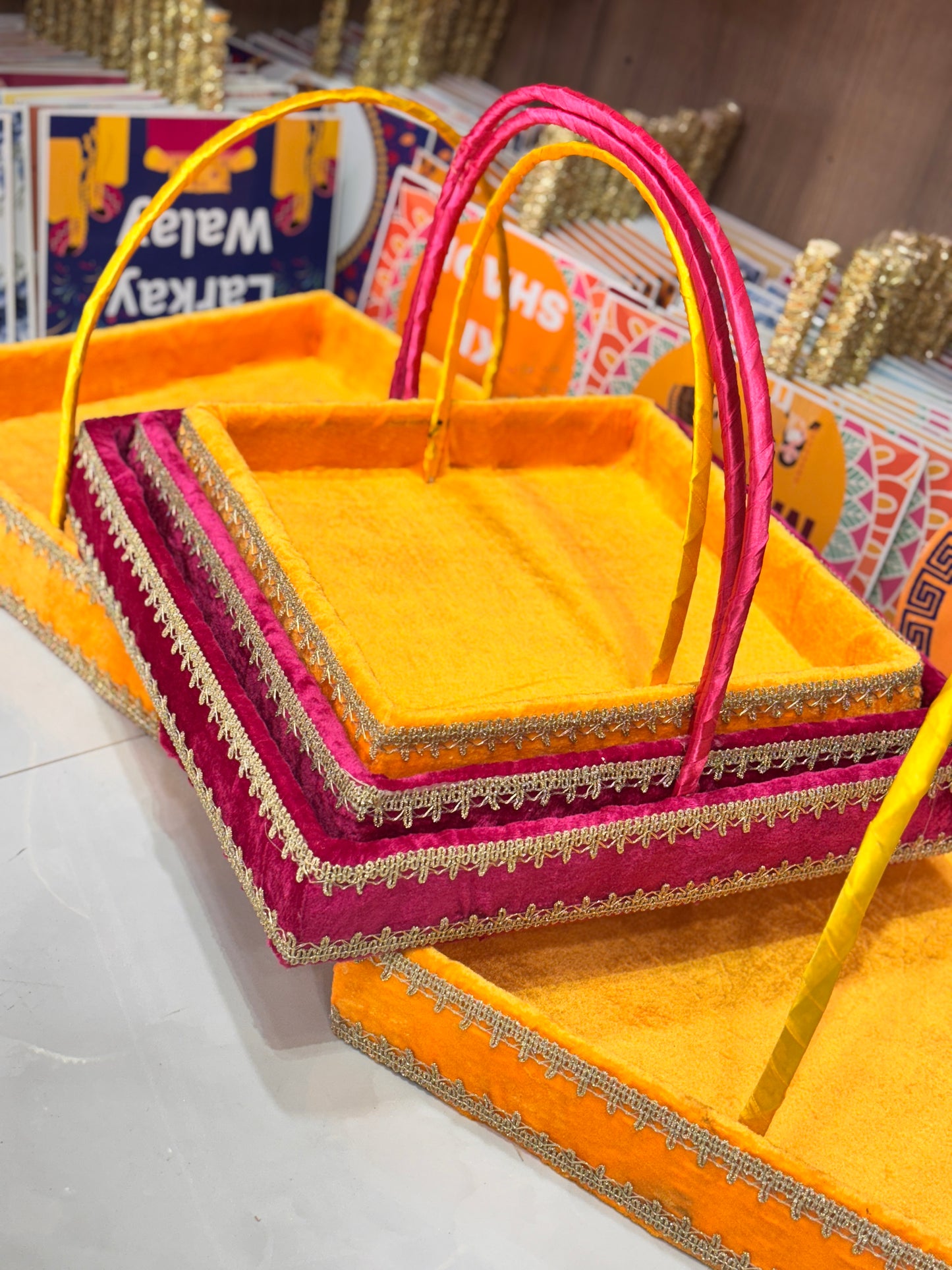 Velvet Basket Set 3 Pieces