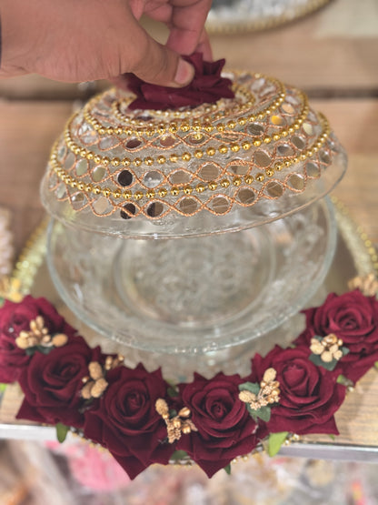 Floral with Pearls Churi Plate Design 2
