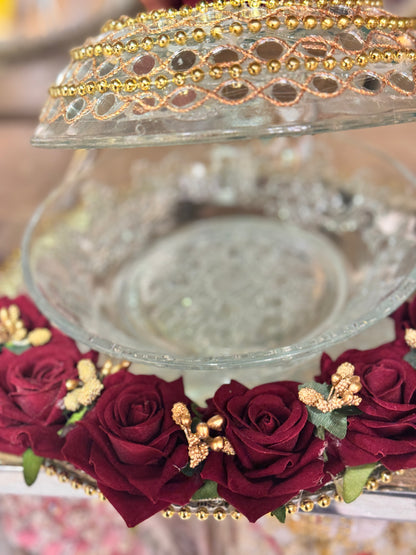 Floral with Pearls Churi Plate Design 2
