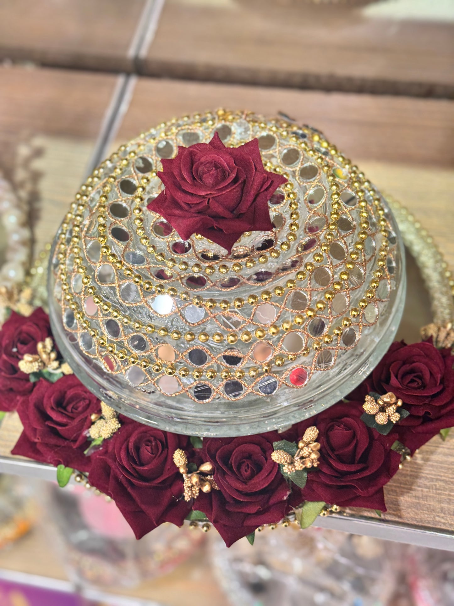 Floral with Pearls Churi Plate Design 2