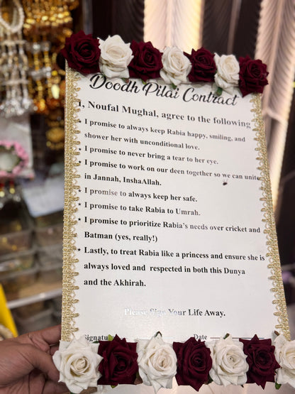 Floral Wedding Contract