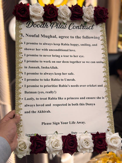 Floral Wedding Contract