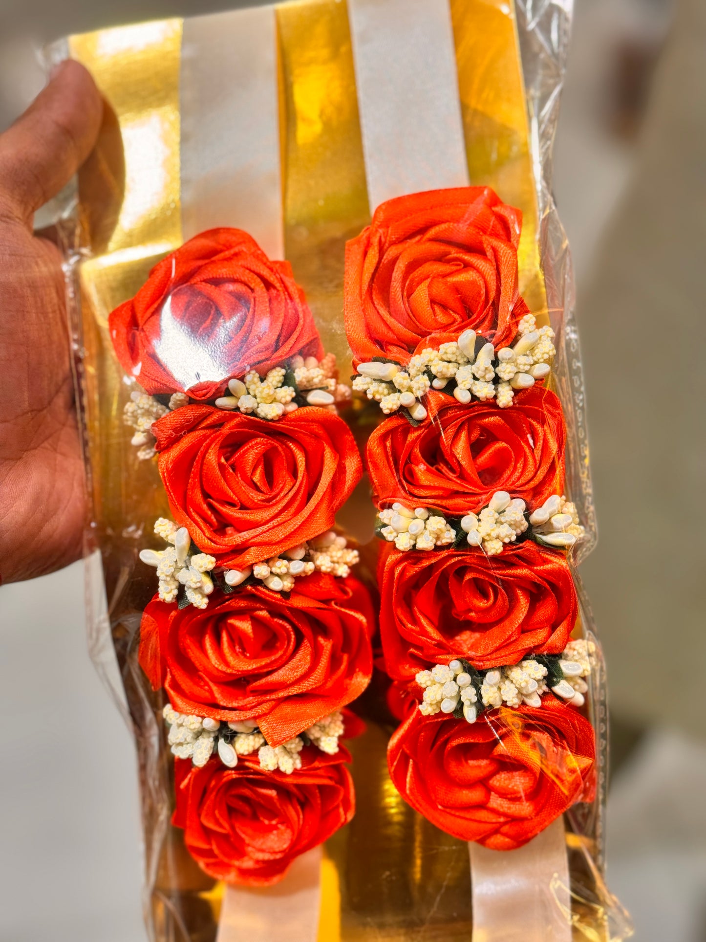 Ribbon Flower Gajray Pair