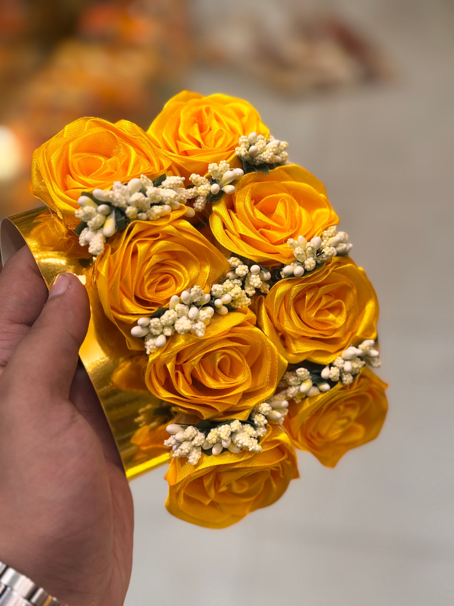 Ribbon Flower Gajray Pair
