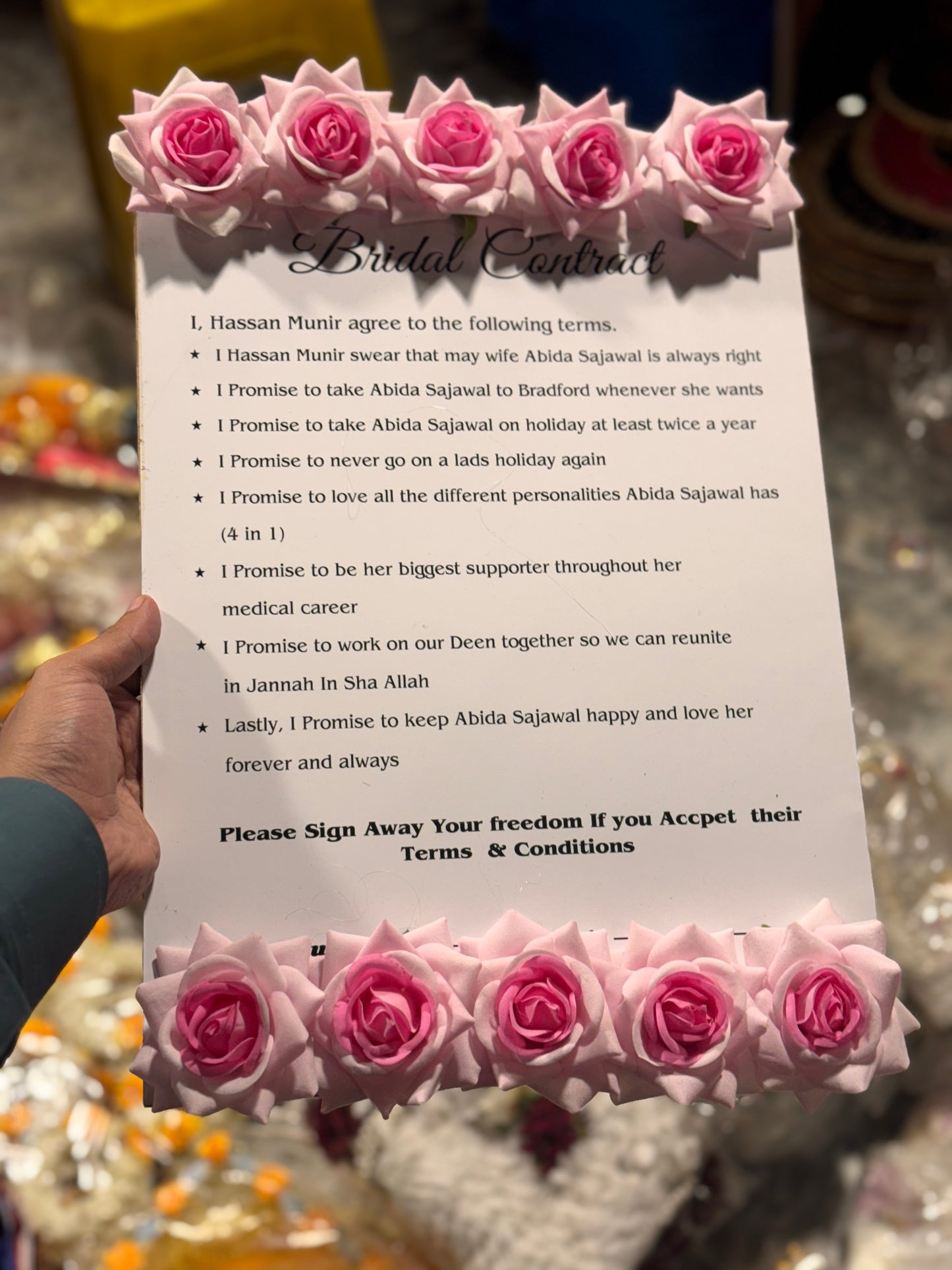 Floral Wedding Contract