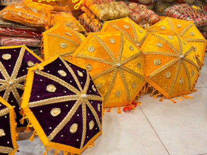 Decorative Velvet Umbrella Set 1