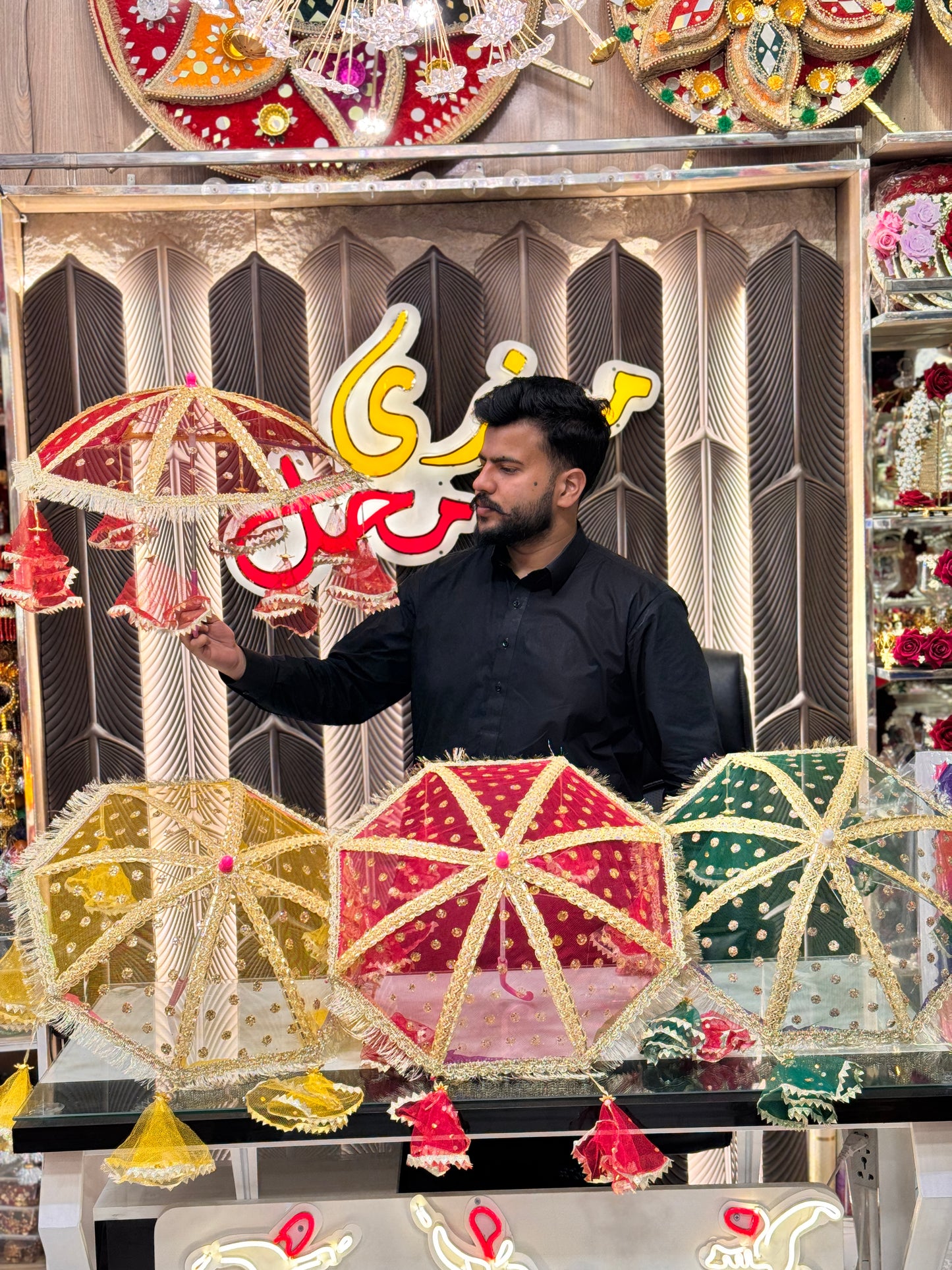 Decorative Umbrella with Tessels