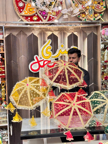 Decorative Umbrella with Tessels