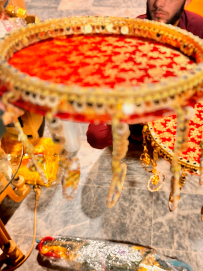 Velvet Round Hanging Tray