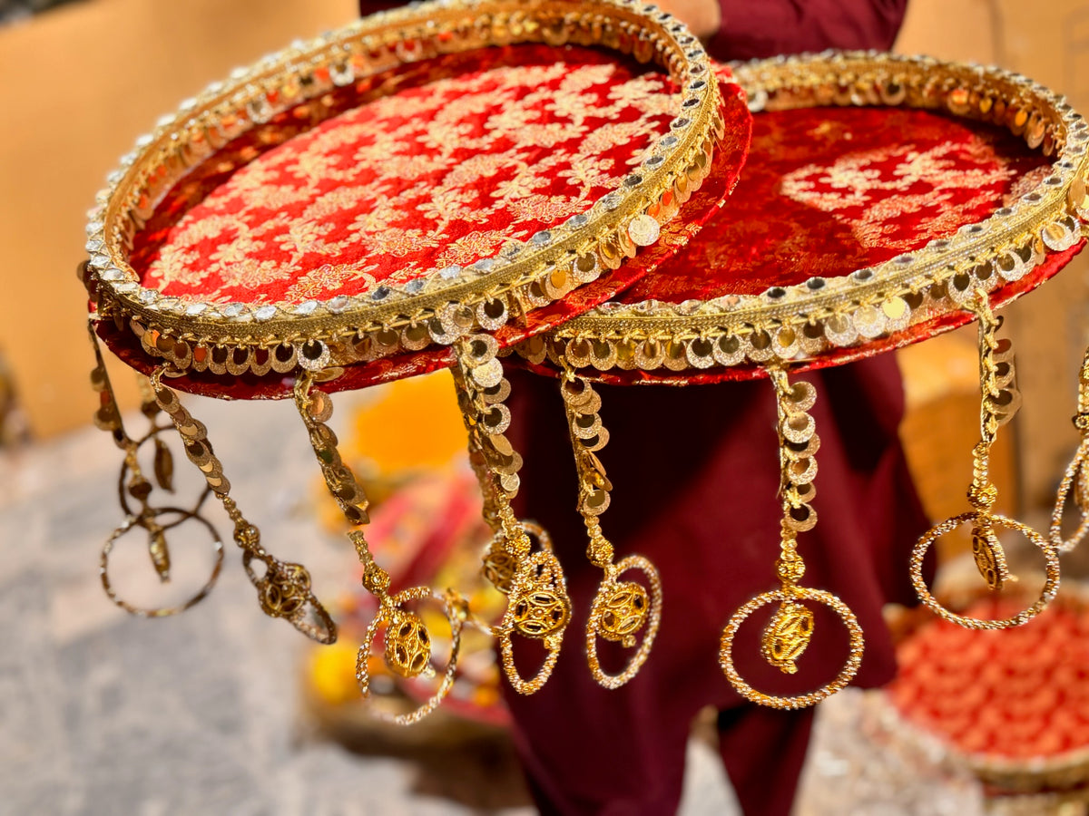 Velvet Round Hanging Tray