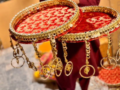 Velvet Round Hanging Tray