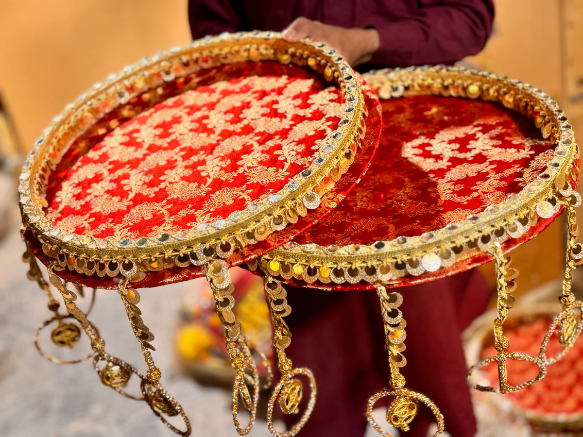 Velvet Round Hanging Tray