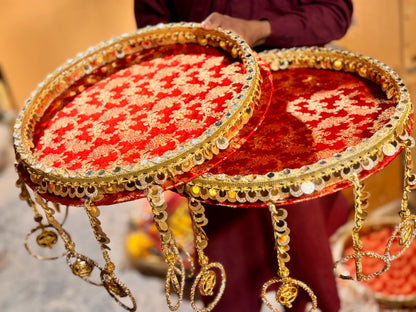 Velvet Round Hanging Tray