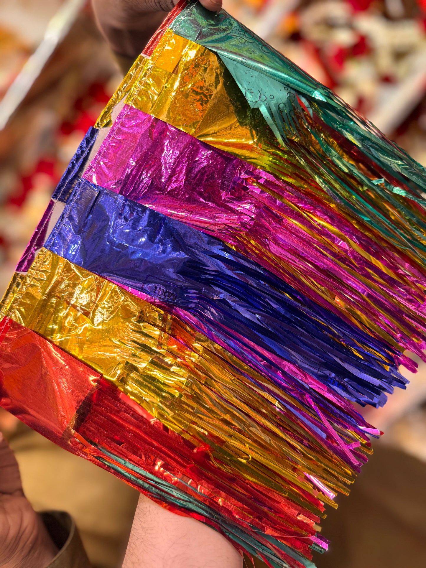 Rainbow Shimmery Hanging Pack of 6