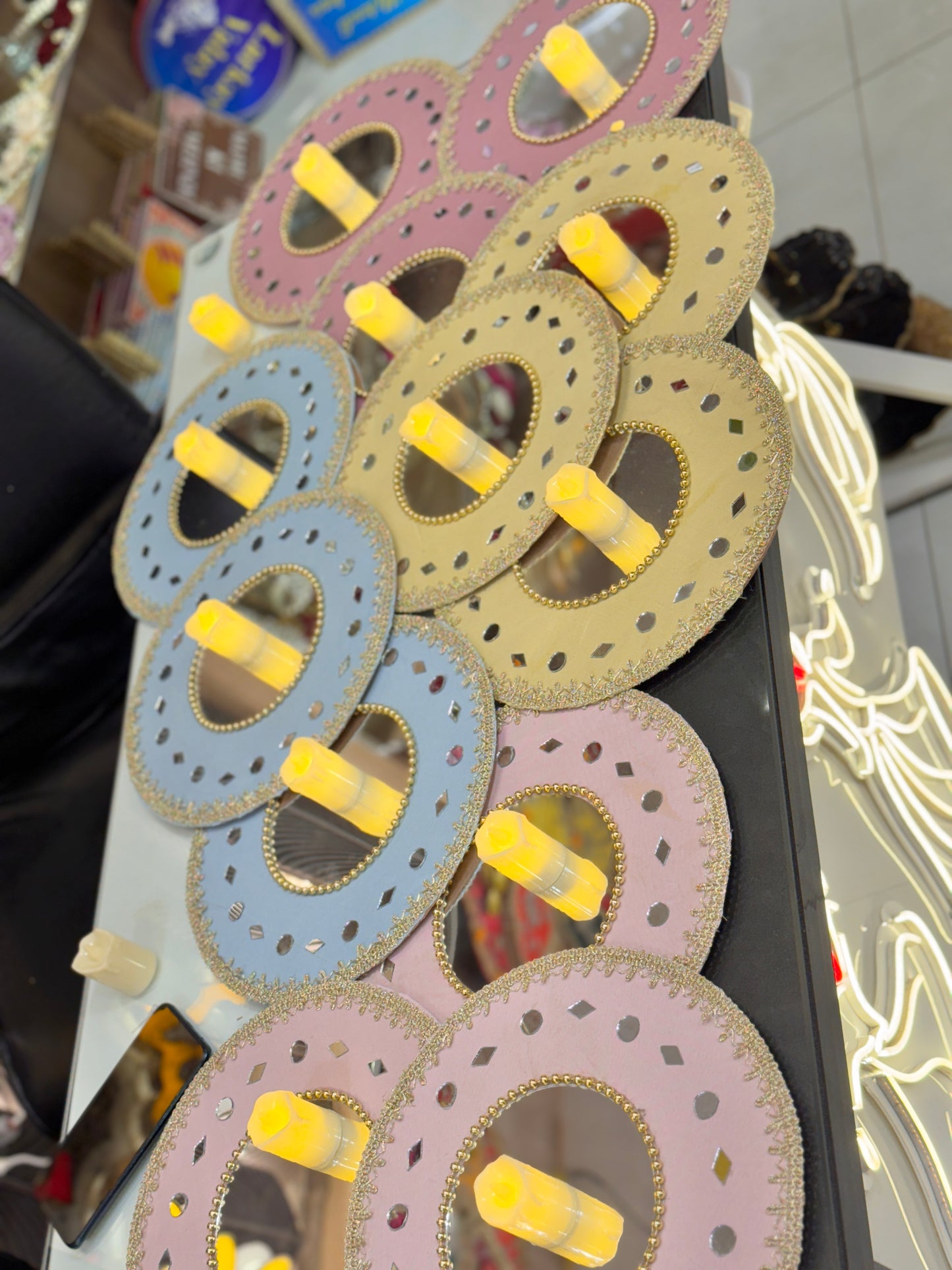 Velvet Mirror Plates Pastel Theme