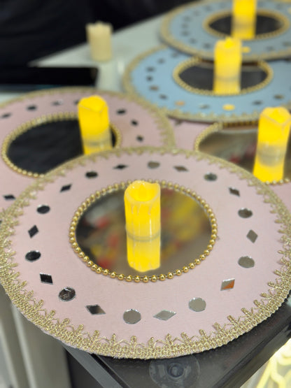 Velvet Mirror Plates Pastel Theme