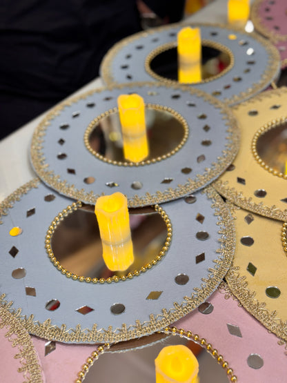 Velvet Mirror Plates Pastel Theme