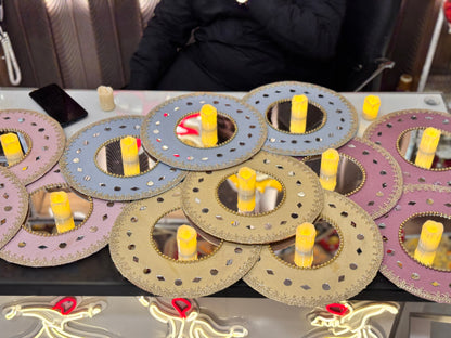 Velvet Mirror Plates Pastel Theme