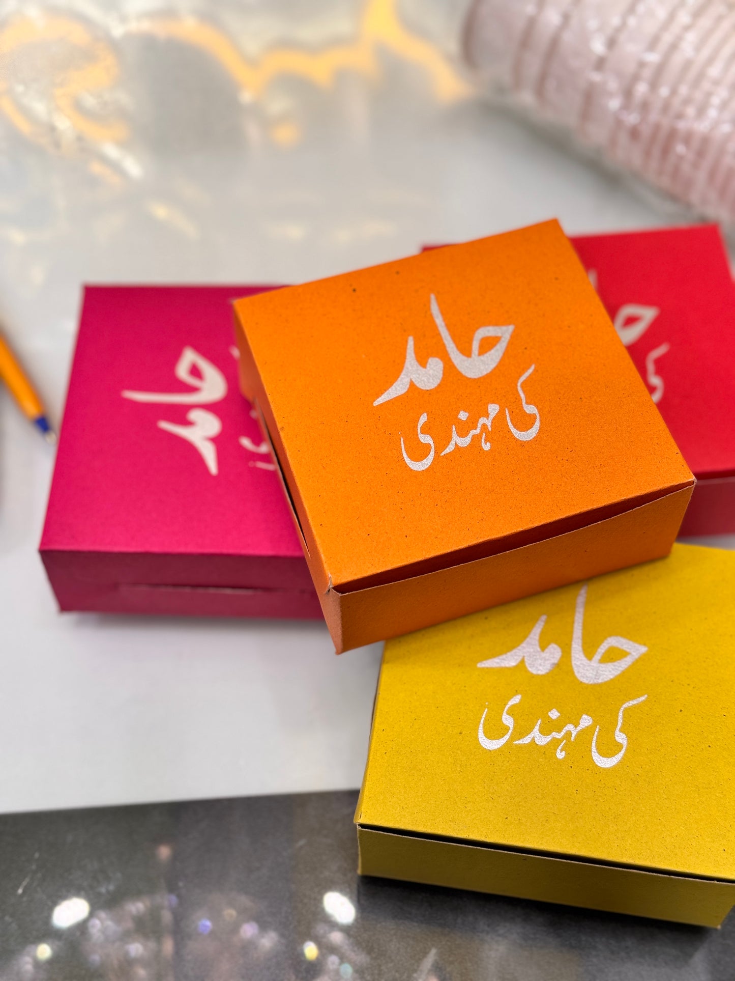 Square Name Printed Box