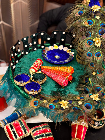 Peacock Theme Mehndi Thaal