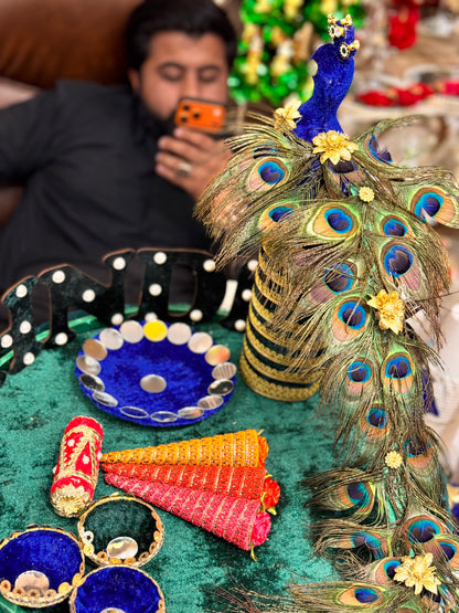 Peacock Theme Mehndi Thaal