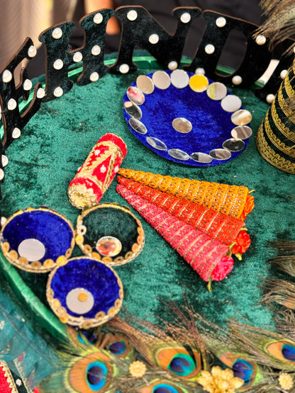 Peacock Theme Mehndi Thaal
