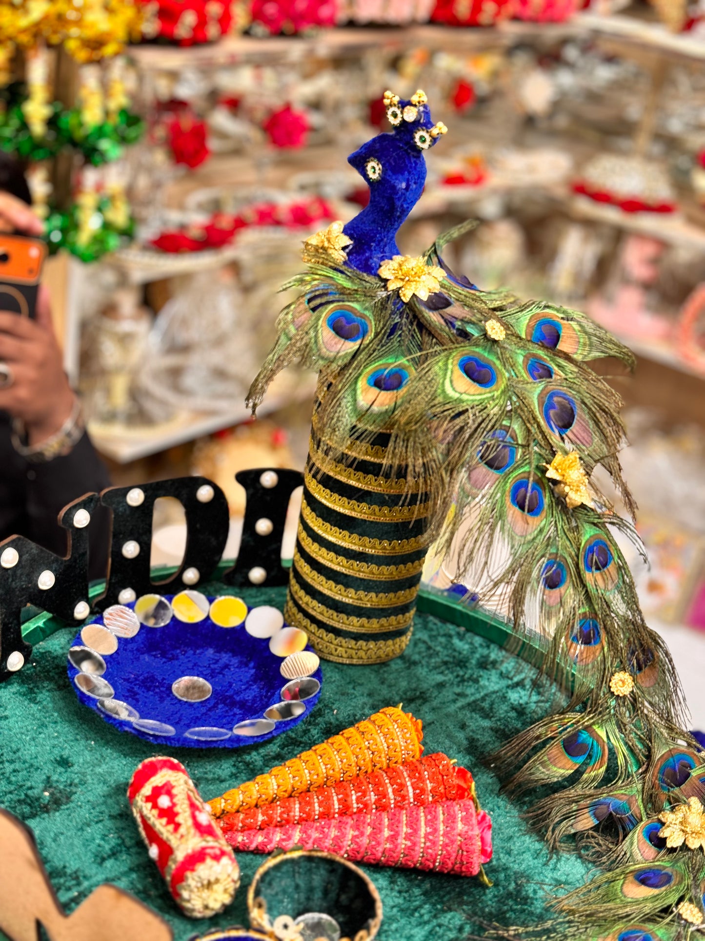 Peacock Theme Mehndi Thaal