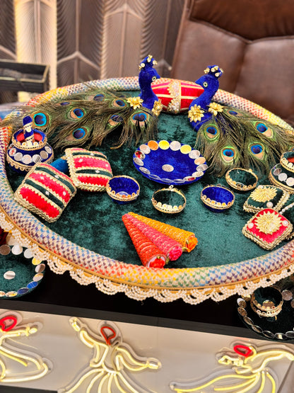Double  Peacock Theme Thaal