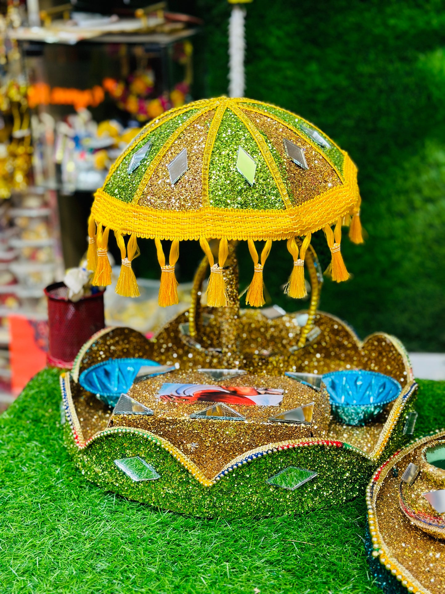 Glitter Umberalla Rasam Thaal