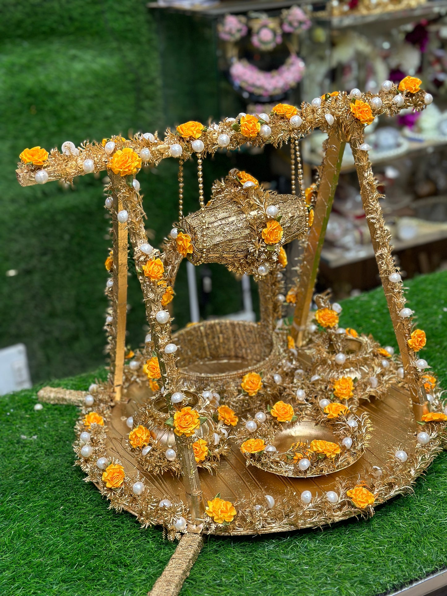 Gold Work Jhula Thaal