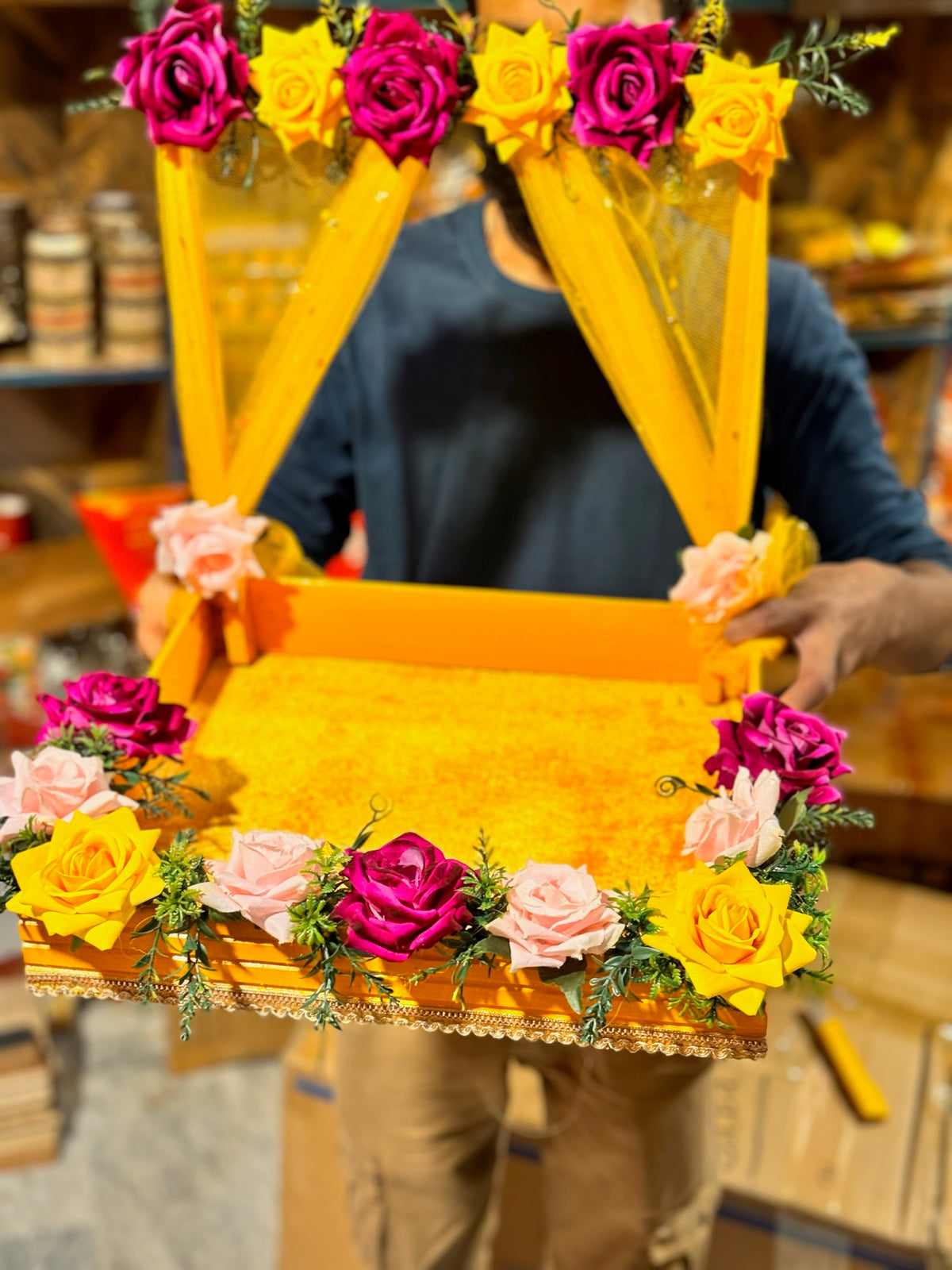 Velvet Floral Basket