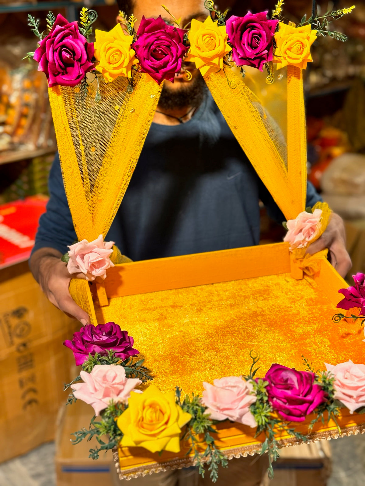 Velvet Floral Basket
