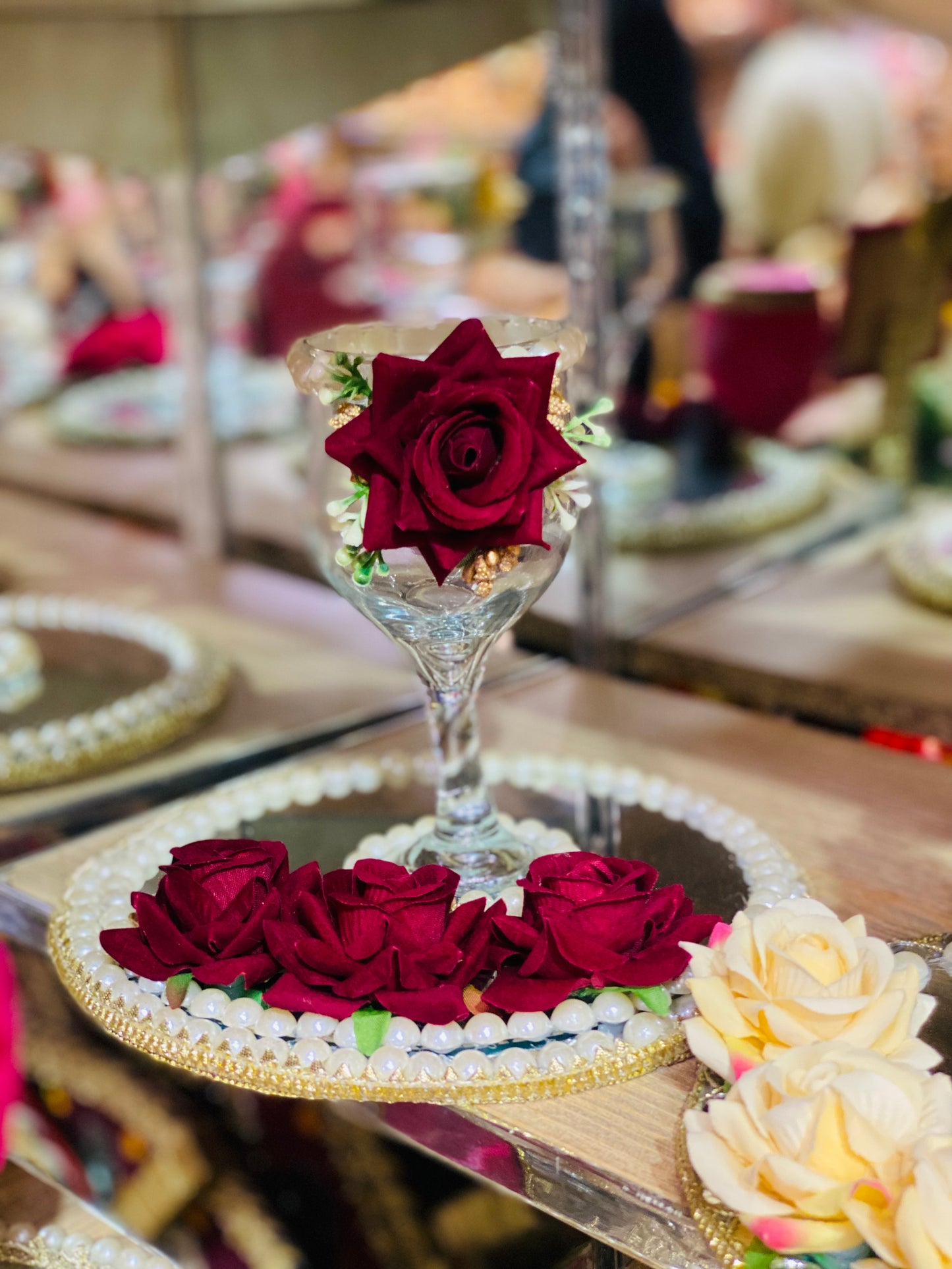 Flower Plate Doodh Pilai Glass