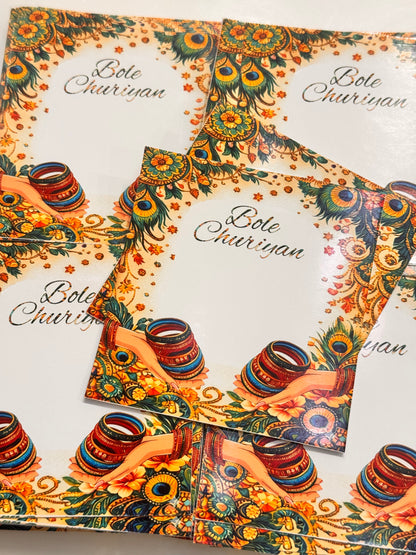 Peacock Theme Churi (Minimum Card 50 Pieces)