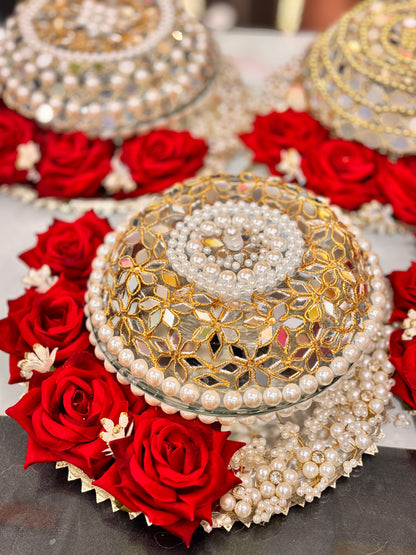 Floral with Pearls Churi Plate