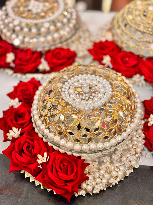 Floral with Pearls Churi Plate