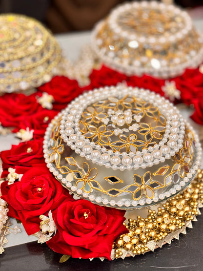 Floral with Pearls Churi Plate