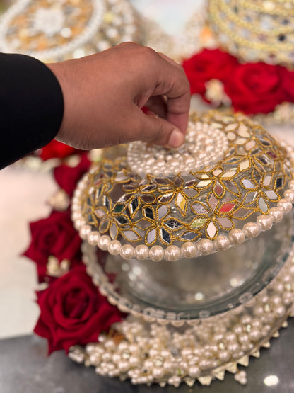 Floral with Pearls Churi Plate
