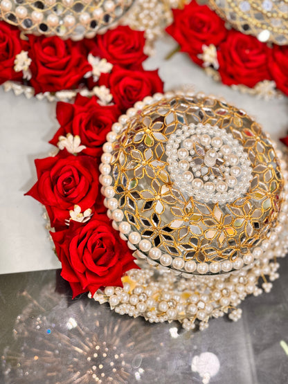 Floral with Pearls Churi Plate