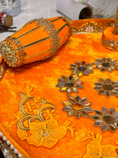 Velvet Dholki Umbrella Thaal